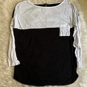 Victoria’s Secret tunic black white pocket